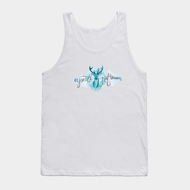 Blue Stag Spell Illustration Tank Top by cheekymare